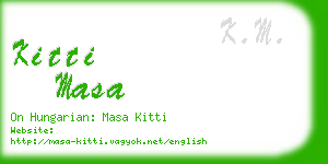 kitti masa business card